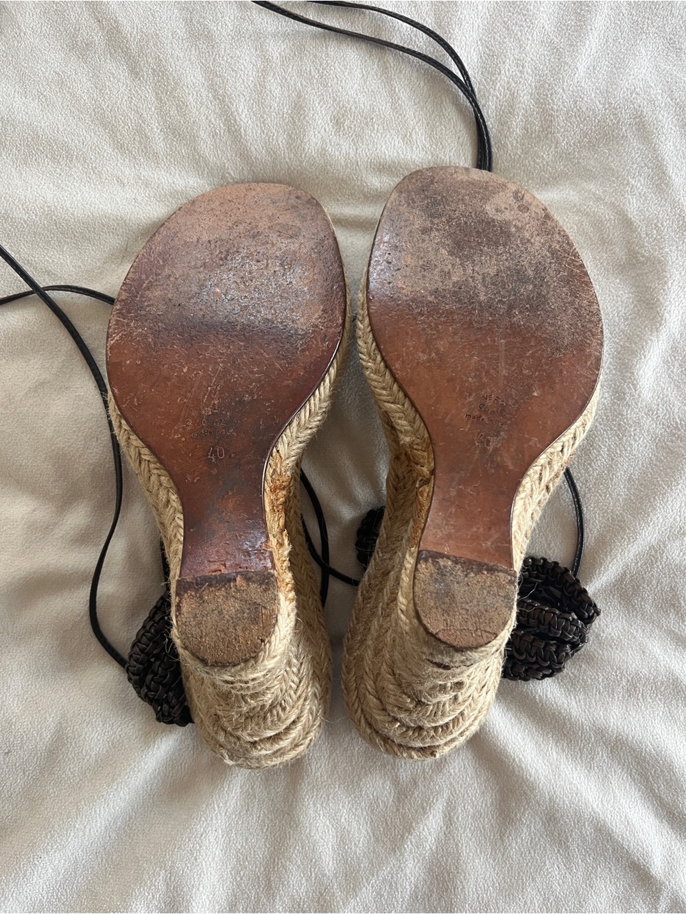 Max Mara Bohemian Espadrille Heel Size 40 US 10 - Picture 6 of 9